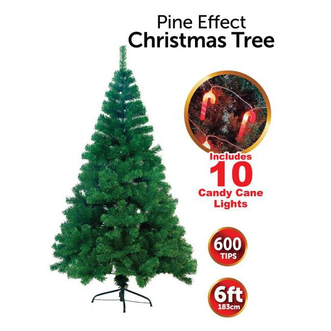 Christmas Tree White Multicolour Artificial Pine with Candy Cane Lights &Stand Christmas Tree White Multicolour Artificial Pine with Candy Cane Lights &Stand